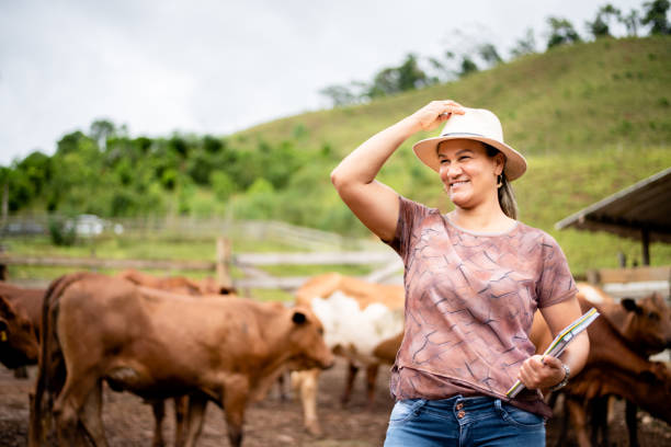 Farmer smiling in a field